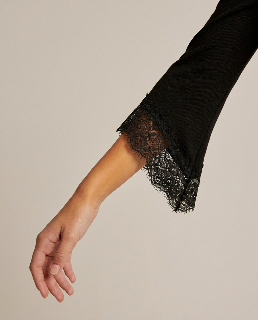 Lantern Lace Off-Shoulder Top